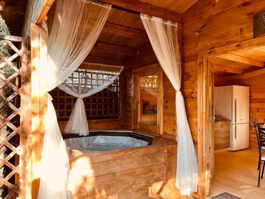 Chalet Bois Jacuzzi Bessan Esterno foto